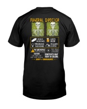 Funeral Director multitasking likes beer Classic T-Shirt back