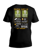 Funeral Director multitasking likes beer V-Neck T-Shirt tile