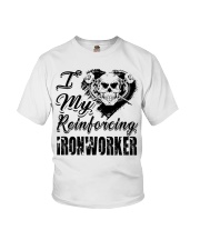 ironworker i my reinforcing Youth T-Shirt tile