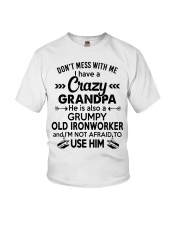 Ironworker do not mess with me Youth T-Shirt tile