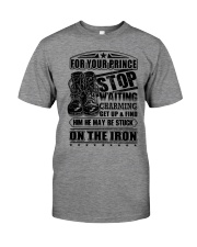 ironworker stop waiting for your prince Premium Fit Mens Tee tile