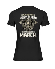 Never mess with a grumpy old man March Premium Fit Ladies Tee tile