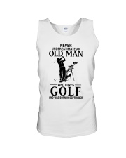 Never underestimate an old man who loves golf and was born in september Unisex Tank tile