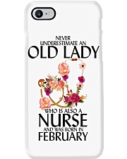 Never Underestimate an old lady february Phone Case tile