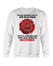 Never underestimate Fishing December Crewneck Sweatshirt tile
