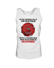 Never underestimate Fishing December Unisex Tank tile