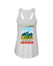 The only thing I love more than camping gramma Ladies Flowy Tank tile