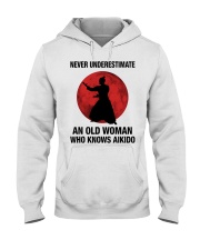 Never underestimate an old woman who knows aikido Hooded Sweatshirt tile