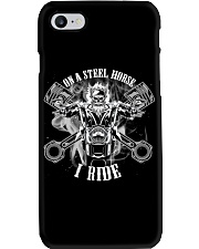 On a stell horse I ride Phone Case tile