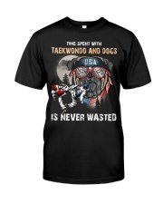 Time spent with Taekwondo and dogs Premium Fit Mens Tee tile