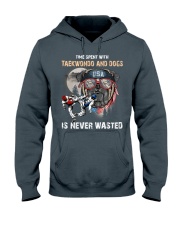 Time spent with Taekwondo and dogs Hooded Sweatshirt tile