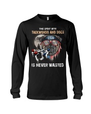 Time spent with Taekwondo and dogs Long Sleeve Tee tile