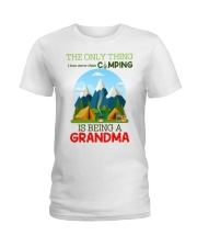 The only thing I love more than camping Ladies T-Shirt tile