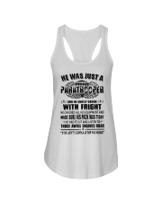 he was just a paratrooper and he surely shook Ladies Flowy Tank tile