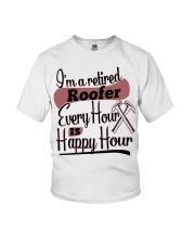 i am a retired roofer every hour Youth T-Shirt tile