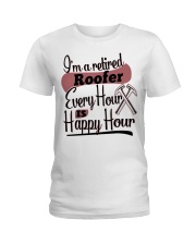 i am a retired roofer every hour Ladies T-Shirt tile