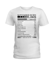 September born fact Ladies T-Shirt tile