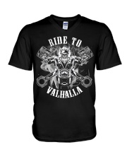 Ride to valhalla V-Neck T-Shirt tile