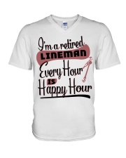 i am a retired every V-Neck T-Shirt tile