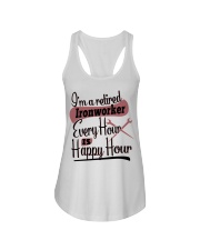 i am a retired ironwoker every Ladies Flowy Tank tile