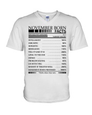 November born fact V-Neck T-Shirt tile