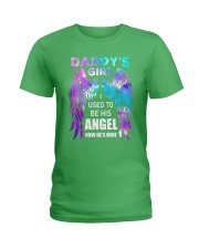 Daddy's girl I used to his angel now he's mine Ladies T-Shirt tile