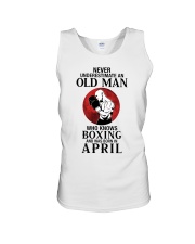 Never underestimate an old man who knows boxing and was born april Unisex Tank tile