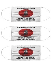 Never underestimate Woman native blood Mask tile