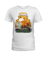 Halloween its fall y'all Ladies T-Shirt tile
