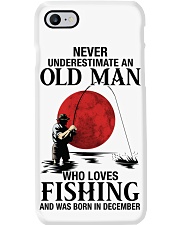 Never Underestimate Old Man Fishing December Phone Case tile