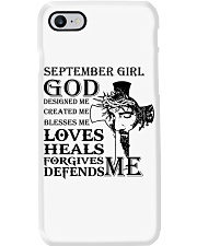 September girl god designed me created me Phone Case tile