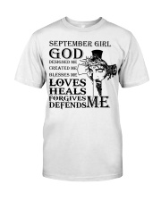 September girl god designed me created me Premium Fit Mens Tee tile