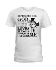 September girl god designed me created me Ladies T-Shirt tile