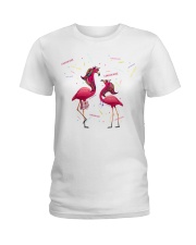 flamingo nurse Ladies T-Shirt tile