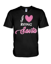 I LOVE BEING SAVTA V-Neck T-Shirt thumbnail