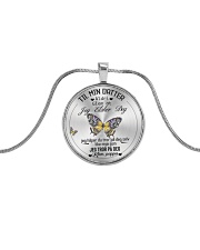 TILL MIN DOTTER Metallic Circle Necklace front