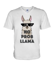 No Prob-Llama T-Shirt V-Neck T-Shirt thumbnail