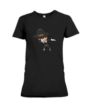 DABBING PILGRIM AND DABBING TURKEY T-SHIRT Premium Fit Ladies Tee thumbnail