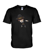 DABBING PILGRIM AND DABBING TURKEY T-SHIRT V-Neck T-Shirt thumbnail