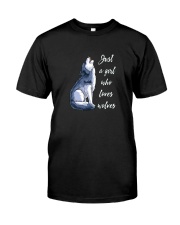 JUST A GIRL WHO LOVES WOLVES SHIRT Classic T-Shirt front
