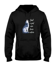 JUST A GIRL WHO LOVES WOLVES SHIRT Hooded Sweatshirt thumbnail