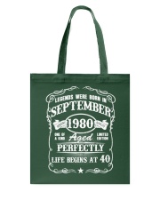 40th Birthday Born 1980 Tote Bag tile