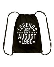 Legends are born August 1980 Drawstring Bag tile