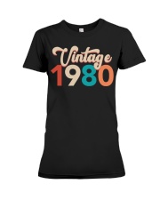 1980 vintage Born in 1980 39th Birthday Gift Premium Fit Ladies Tee tile