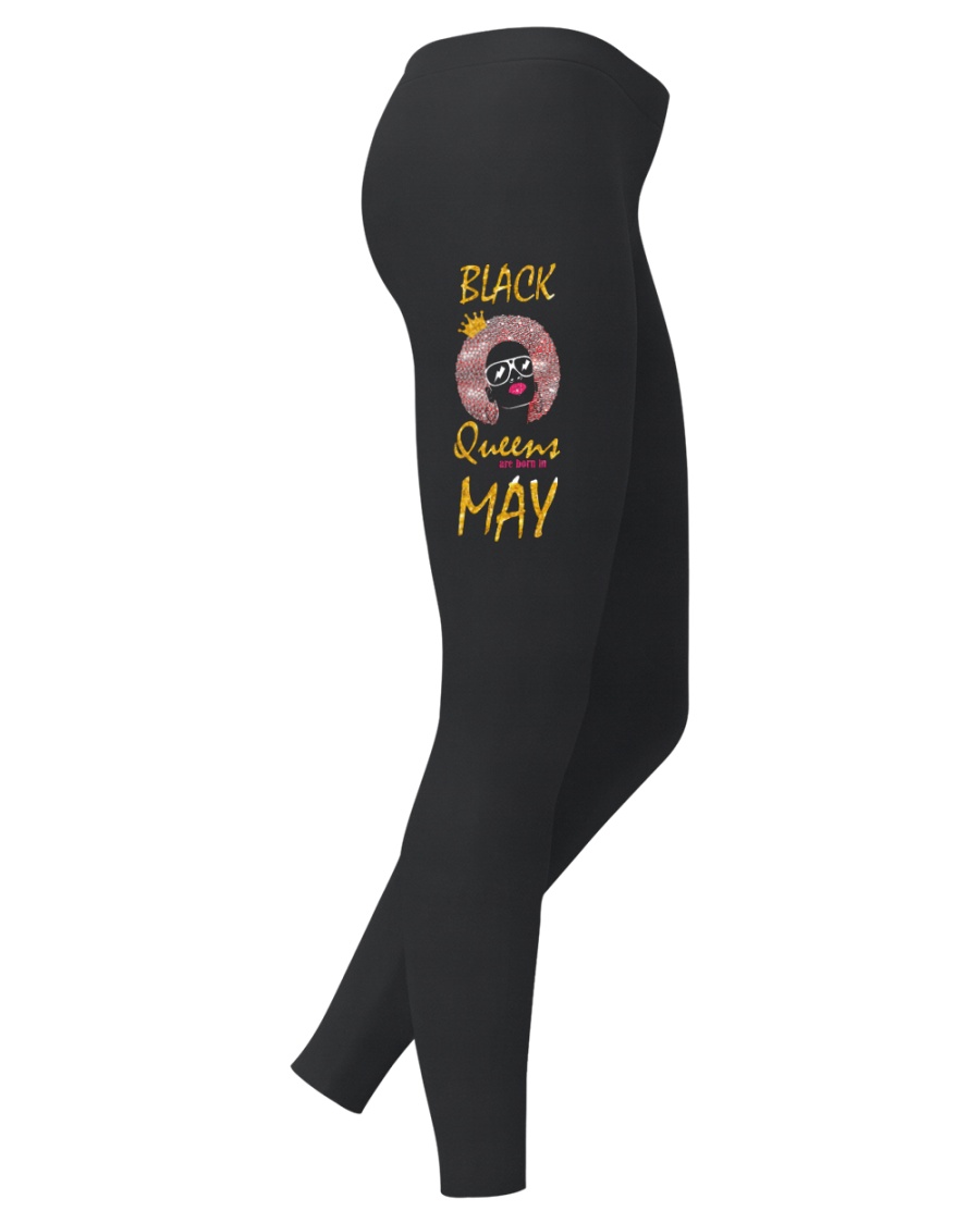 Black Queens Are Born In May Ladies Leggings
