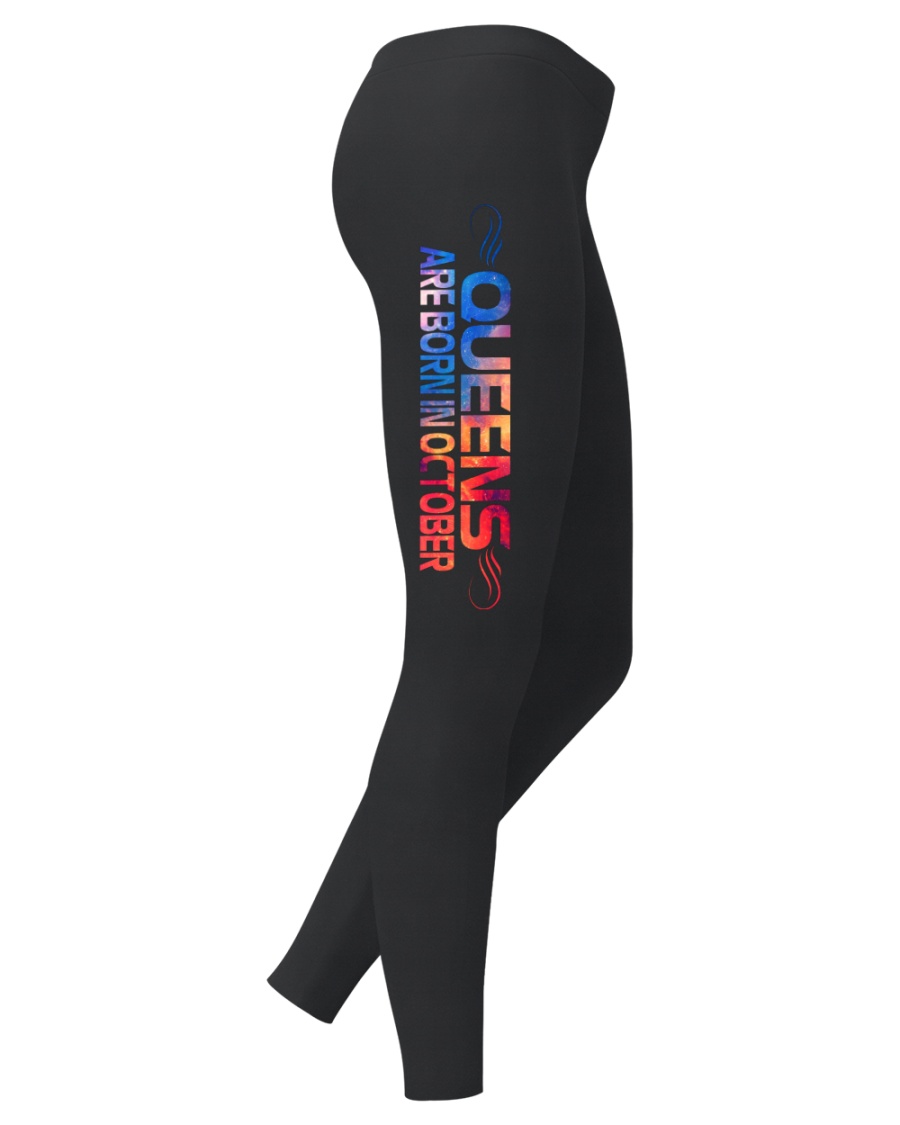 Queens Are Born In October Colorful Legging Ladies Leggings