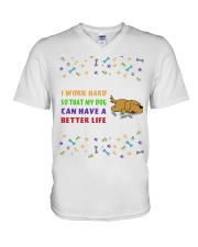 I LOVE MY DOG V-Neck T-Shirt tile