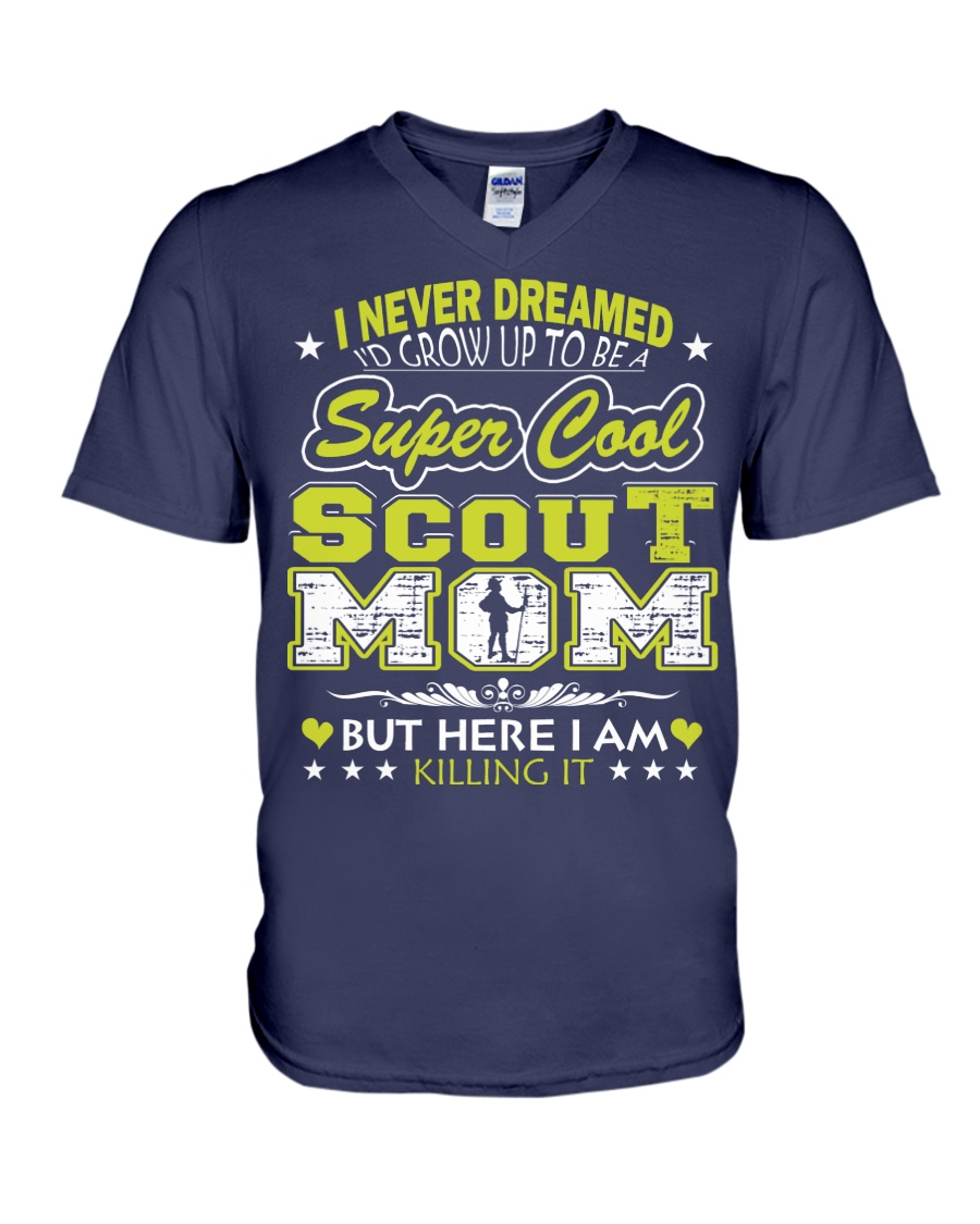 I'm a Super Cool Scout Mom V-Neck T-Shirt