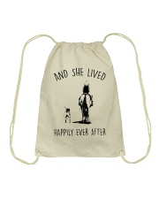 SHE LIVED HAPPILY EVER AFTER Drawstring Bag thumbnail