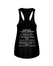 BE WARE I RIDE HORSE Ladies Flowy Tank thumbnail